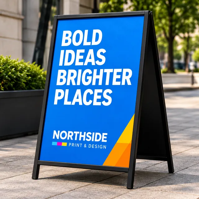 Printed A-frame sign