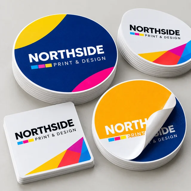 Round and square printed stickers