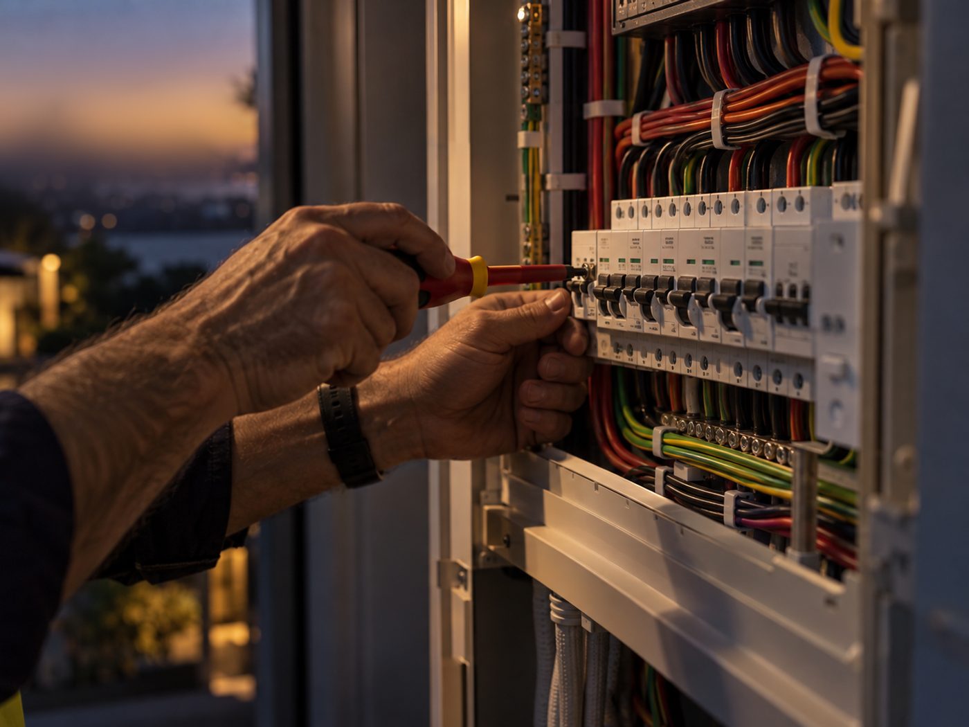 New switchboard with safety switches