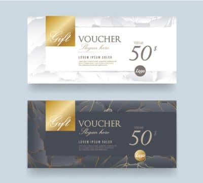 Gift Voucher Linen Same Day Printing