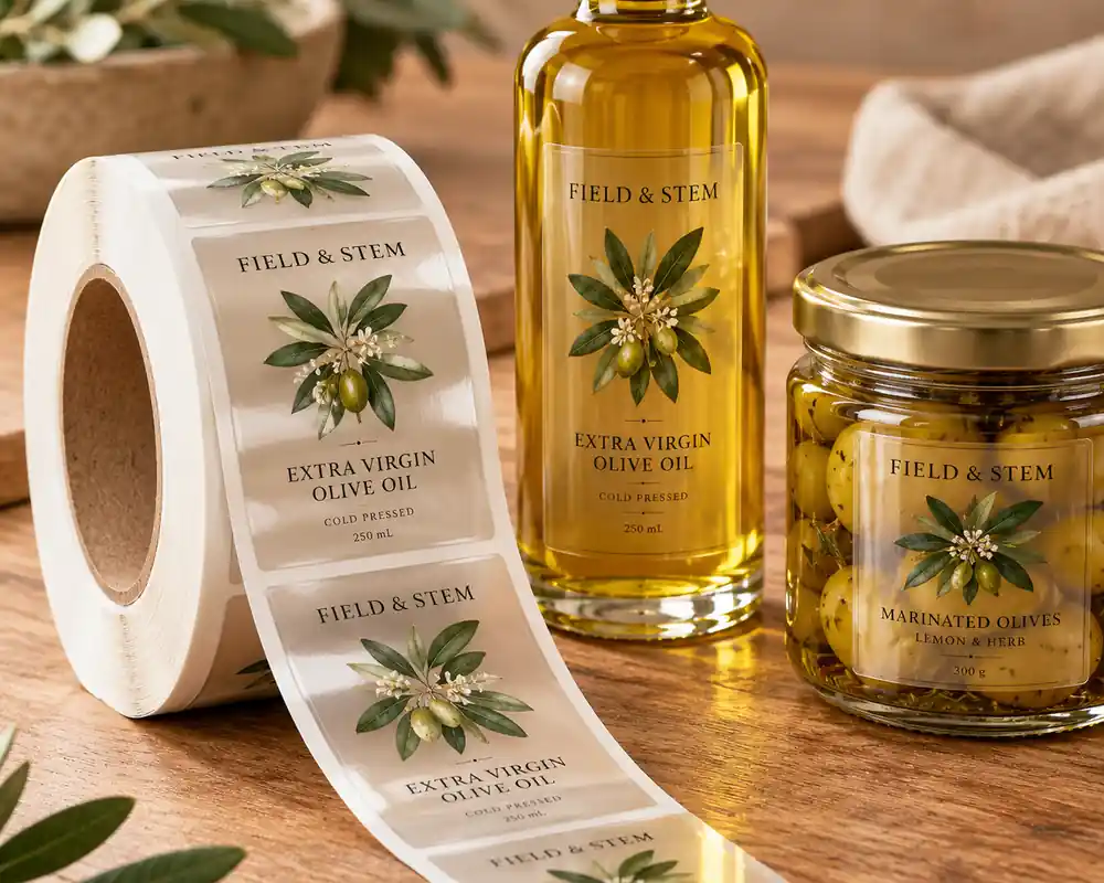 Clear Synthetic Gloss Laser Cut Roll Labels
