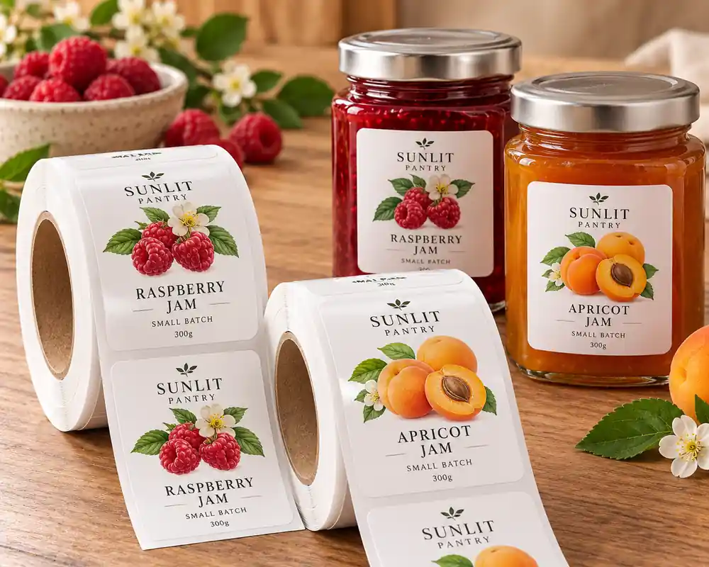 Roll Labels white cast