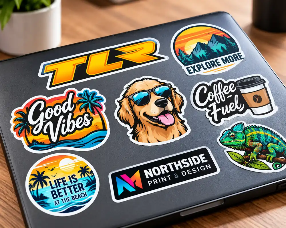 Monomeric Stickers | Custom Gloss Vinyl Stickers