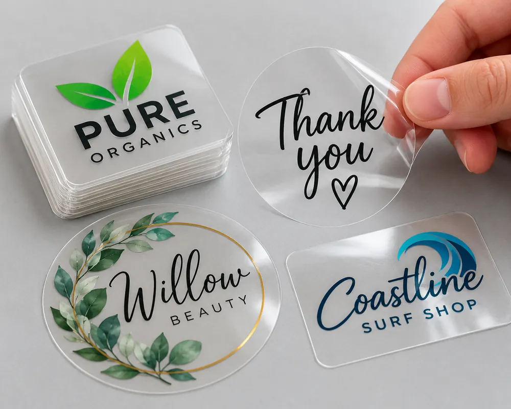 Polymeric Clear Stickers Printing